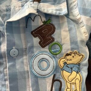 Blue and white Winnie the Pooh baby boy romper‎ 2009